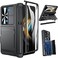 Viaotaily for Galaxy Z Fold 4 Case with S Pen Holder Card Holder Hinge Protection Builtin Screen Protector Slide Camera Cover Durable Wallet Phone Case for Samsung Z Fold 4 5G 2022 Black