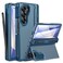 Caka for Samsung Galaxy Z Fold 6 Case Thinner S Pen Holder Hidden Kickstand Hinge Protection Screen Protector Full Body Hard Shockproof Phone Cover with AntiSlip Textured for Fold6 Blue