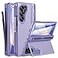 Caka for Samsung Galaxy Z Fold 6 Case Thinner S Pen Holder Hidden Kickstand Hinge Protection Screen Protector Full Body Hard Shockproof Phone Cover with AntiSlip Textured for Fold6 Purple