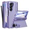 Caka for Samsung Galaxy Z Fold 6 Case Thinner S Pen Holder Hidden Kickstand Hinge Protection Screen Protector Full Body Hard Shockproof Phone Cover with AntiSlip Textured for Fold6 Purple