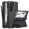 Caka for Samsung Galaxy Z Fold 6 Case Thinner S Pen Holder Hidden Kickstand Hinge Protection Screen Protector Full Body Hard Shockproof Phone Cover with AntiSlip Textured for Fold6 Black
