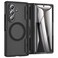 Caka for Samsung Galaxy Z Fold 7 Case Compatible with MagSafe Hinge Protection Builtin HD Screen Protector Translucent Hard Shockproof Magnet Phone Cover for Zfold 7 Black