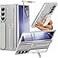 NINKI Transparent Cover for Samsung Galaxy Z Fold 7 Case with Strap Screen Protector Shockproof Full Body Hinge Stand for Galaxy Fold 7 Cover Slim Grip for Samsung Z Fold 7 Case Clear