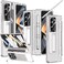 NINKI Clear for Samsung Galaxy Z Fold 6 Case with S Pen Holder S PenBuiltin Stand Screen Protector Hinge Transparent Phone Cover for Samsung Z Fold 6 Case with Kickstand Clear
