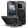 Lanhiem for iPhone 16 Pro Max Metal Case with Camera Cover Stand Compatible with MagSafe Builtin Kickstand MilitaryGrade Protection Heavy Duty Rugged Magnetic Phone Case Black