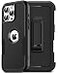 HayyaCase for iPhone 16 Pro Max Case with Belt Clip Holster2X Screen Protector Heavy Duty ProtectionMilitaryGrade ProtectionAntiDropShockproof Phone Cover for iPhone 16 Pro Max CaseBlack