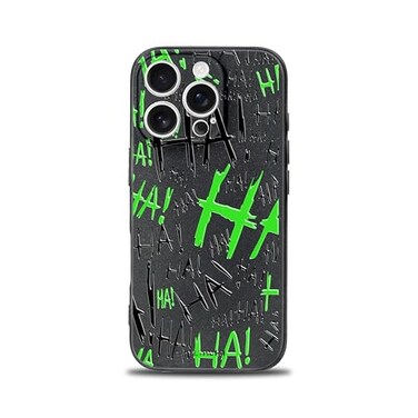 SIMPLYMDRN Slim for iPhone 15 Pro Max Case Joker Haha Design Cool Case for Men Superhero Villain Designer Cover Slim and Flexible Jok3ster Green