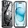 SPIDERCASE for iPhone 15 Case Waterproof Builtin Lens Screen Protector Full Heavy Duty Protection 12FT Military Shockproof Dustproof Phone CaseBlack