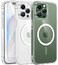 FNTCASE for iPhone 13 Pro Case Clear Magnetic Phone Cases with Screen Protector Compatible with Magsafe Slim Anti Yellowing Rugged Shockproof Protective Transparent Cell Phone Cover AClear