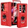 VEGO for Galaxy Z Fold 3 Case with Slide Camera Cover Hinge Protection Case with Front Screen Protector 360Ring Magnetic Kickstand Protective Armor Cover for Samsung Galaxy Z Fold 3 5G Vibrant Red