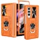 VEGO for Samsung Galaxy Z Fold 3 Case with Stand Slide Camera Cover Screen Protector 360Ring Magnetic Kickstand Military Grade Heavy Duty Protective Case for Galaxy Z Fold 3 Orange