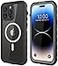 Guirble Magnetic for iPhone 14 Pro Case Waterproof Builtin Lens Screen Protector Shockproof Dropproof Dustproof Full Body Protection Durable Phone Case Black