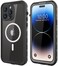 Guirble Magnetic for iPhone 14 Pro Case Waterproof Builtin Lens Screen Protector Shockproof Dropproof Dustproof Full Body Protection Durable Phone Case Black