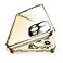 HENGHUI Lockable Case Compatible with iPhone 14 Pro Max Magnetic Glass Case with Camera Lens Protector Screen Protector Safety Lock 360 Full Body Glass Clear Bumper Cover Gold