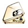HENGHUI Lockable Case Compatible with iPhone 14 Pro Max Magnetic Glass Case with Camera Lens Protector Screen Protector Safety Lock 360 Full Body Glass Clear Bumper Cover Gold