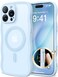 CAPRARO for iPhone 16 Pro Case for Women Girls Upgraded Full Camera Protection Compatible with MagSafe Cute Wave Translucent Matte Phone Case for iPhone 16 Pro Light Blue