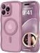 CAPRARO for iPhone 16 Pro Max Case for Women Girls Upgraded Full Camera Protection Compatible with MagSafe Cute Wave Translucent Matte Phone Case for iPhone 16 Pro Max Black Currant