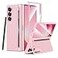 Maxdara for Z Fold 6 Case Galaxy Z Fold 6 Case with S Pen Holder Builtin Kickstand and Screen Protector Support Wireless Charging Shockproof Slim Phone Cover Pink