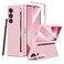 Maxdara for Z Fold 6 Case Galaxy Z Fold 6 Case with S Pen Holder Builtin Kickstand and Screen Protector Support Wireless Charging Shockproof Slim Phone Cover Pink