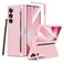 Maxdara for Z Fold 6 Case Galaxy Z Fold 6 Case with S Pen Holder Builtin Kickstand and Screen Protector Support Wireless Charging Shockproof Slim Phone Cover Pink
