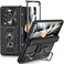 VEGO for Galaxy Z Fold 4 Case with Slide Camera Cover Hinge Protection Case with Screen Protector 360Magnetic Kickstand Protective Cover for Samsung Galaxy Z Fold 4 5G Black