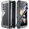 Mitywah Armour case for Saumsung Fold 4 FullBody Protect for Galaxy Fold 4 Case with S Pen Holder Shockproof Rugged Case with Hinge Protector Kickstand Black