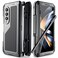 Mitywah Armour case for Saumsung Fold 4 FullBody Protect for Galaxy Fold 4 Case with S Pen Holder Shockproof Rugged Case with Hinge Protector Kickstand Black
