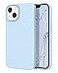 DOMAVER for iPhone 13 Case Smooth Liquid Silicone Soft Gel Rubber Microfiber Lining Cushion Cover Shockproof Protective Phone Cases Compatible with iPhone 13 Light Blue