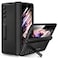 Ruky for Samsung Galaxy Z Fold 3 Full Body Case Magnetic Kickstand Hinge Protection Builtin Screen Protector PU Leather Stand Case for Samsung Galaxy Z Fold 3 5G Black