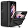 Ruky for Samsung Galaxy Z Fold 3 Full Body Case Magnetic Kickstand Hinge Protection Builtin Screen Protector PU Leather Stand Case for Samsung Galaxy Z Fold 3 5G Black
