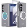 YQODSZ for Samsung Galaxy Z Fold 7 Case with Rotating Ring Holder Z Fold7 Magnetic Case Compatible Magsafe Accessories Built in Screen Protector Slim Hard PC Protective Cover for Z Fold 7 Grey