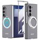 YQODSZ for Samsung Galaxy Z Fold 7 Case with Rotating Ring Holder Z Fold7 Magnetic Case Compatible Magsafe Accessories Built in Screen Protector Slim Hard PC Protective Cover for Z Fold 7 Grey