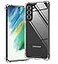 KIOMY Clear Case for Samsung Galaxy S21 FE 5G Shockproof Bumper Protective Cell Phone Back Cover Hybrid Design Hard PC Back with Flexible TPU Frame Crystal Clear