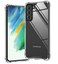 KIOMY Clear Case for Samsung Galaxy S21 FE 5G Shockproof Bumper Protective Cell Phone Back Cover Hybrid Design Hard PC Back with Flexible TPU Frame Crystal Clear