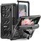 FONREST Rugged Case Armor for SamsungGalaxyZFold3 w Builtin Kickstand S Pen Holder Screen Protector Hinge Protection Heavy Duty Shockproof Protective Cover NOT FIT Z Fold 42 Black