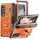 FONREST Rugged Case Armor for SamsungGalaxyZFold3 w Builtin Kickstand S Pen Holder Screen Protector Hinge Protection Heavy Duty Shockproof Protective Cover NOT FIT Z Fold42 Orange