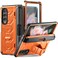 FONREST Rugged Case Armor for SamsungGalaxyZFold3 w Builtin Kickstand S Pen Holder Screen Protector Hinge Protection Heavy Duty Shockproof Protective Cover NOT FIT Z Fold42 Orange