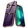 Teageo Compatible with iPhone 13 Pro Case for Girl Women Cute LoveHeart Luxury Plating Soft Back Cover Raised Camera Protection Bumper Silicone Shockproof Phone Case for iPhone 13 Pro Dark Purple