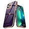Teageo Compatible with iPhone 13 Pro Case for Girl Women Cute LoveHeart Luxury Plating Soft Back Cover Raised Camera Protection Bumper Silicone Shockproof Phone Case for iPhone 13 Pro Dark Purple