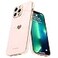 Teageo for iPhone 13 Pro Case for Women Girl Cute LoveHeart Luxury Bling Plating Soft Back Cover Raised Full Camera Protection Bumper Silicone Shockproof Phone Case for iPhone 13 Pro Light Pink