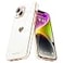 Teageo for iPhone 14 Case for Women Girl Cute Love Heart Luxury Electroplate Plating Soft Bling Back Cover Raised Full Camera Protection Bumper Silicone Shockproof Phone Case for iPhone 14 White