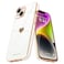 Teageo for iPhone 14 Case for Women Girl Cute Love Heart Luxury Electroplate Plating Soft Bling Back Cover Raised Full Camera Protection Bumper Silicone Shockproof Phone Case for iPhone 14 White
