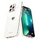 Teageo for iPhone 13 Pro Max Case for Women Girl Cute LoveHeart Luxury Bling Plating Soft Back Cover Raised Camera Protection Bumper Silicone Shockproof Phone Case for iPhone 13 Pro Max White