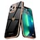 Teageo for iPhone 13 Pro Max Case for Women Girl Cute LoveHeart Luxury Bling Plating Soft Back Cover Raised Camera Protection Bumper Silicone Shockproof Phone Case for iPhone 13 Pro Max Black