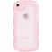 Dumkery Cute Case Compatible with iPhone SE 2020 SE 2022 Case Curly Wave Frame iPhone 78 Cases Clear Pink Soft TPU Shockproof Cover for Girls Women