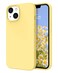 DOMAVER for iPhone 13 Case Liquid Silicone Slim Soft Gel Rubber Microfiber Lining Cushion Women Girls Protective Cases for iPhone 13 Yellow