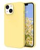 DOMAVER for iPhone 13 Case Liquid Silicone Slim Soft Gel Rubber Microfiber Lining Cushion Women Girls Protective Cases for iPhone 13 Yellow