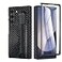 Gufiire for Galaxy Z Fold 7 Case with Hinge Protector Builtin Screen Protector Spring Hinge Protection Luxury Carbon Fiber Texture Leather Phone Cover for Samsung Galaxy Z Fold7 Black