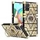 KuDiNi for Samsung A71 5G Case Galaxy A71 5G Case for Women Case Retro Elegant Classic Luxury Stylish Shock Soft TPU Edge Protective Cover with Kickstand for Samsung Galaxy A71 Gold Flower