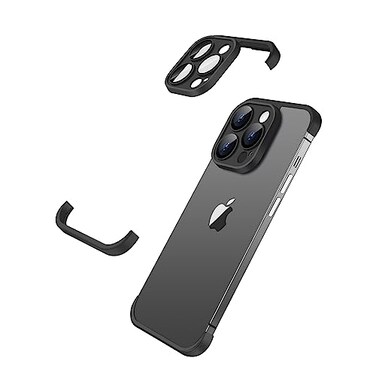 Losin Compatible with iPhone 13 Pro Case Borderless Design Camera Lens Protection Thin Lightweight Soft Silicone Frameless Case Shockproof Bumper Cover for iPhone 13 Pro 61 inch Black